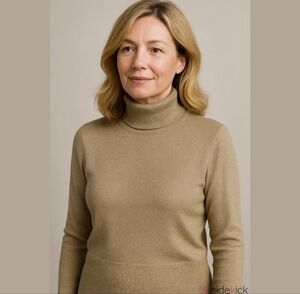 Cleo Gold Turtleneck Sweater